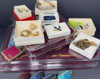 108 MassiveJewelryCollectionGoldTonesSilverColorfulBeadsMore
