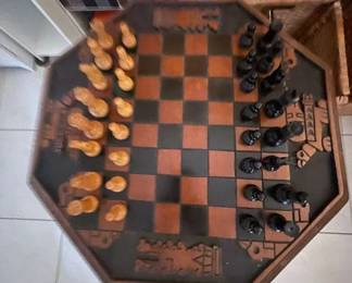 Chessboard with Tiki infusion