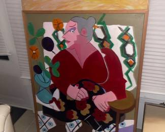 Large Picasso- ish fun colorful origional
