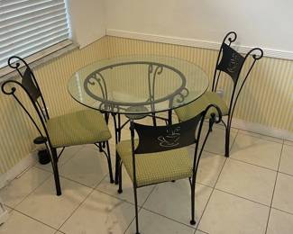 Glass kitchen table