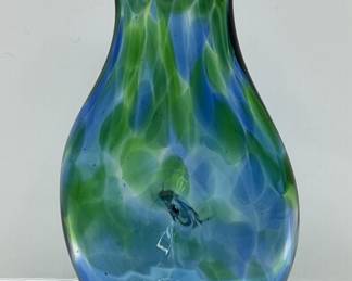 Lot 168 | Etched Signature Blown Art Glass Vase