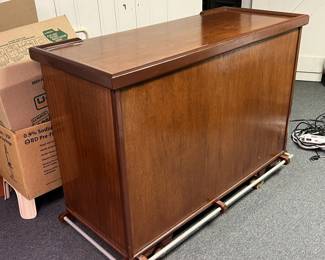 Lot 201 | Handmade Wood Bar on Casters