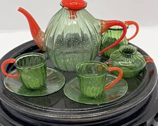 Lot 15 | Miniature Murano Blown Thin Art Glass Tea Set