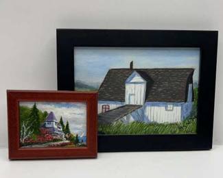 Lot 36 | Miniature Oil on Canvas, Acrylic on Canvas