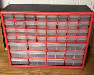 Lot 134 | Plastic Hardware Storage Shelves Container