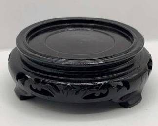 Lot 25 | Carved Dark Stained Wood Chinese Bowl Stand