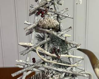 Lot 228 | Twigs & Sticks Standing Christmas Tree Decor