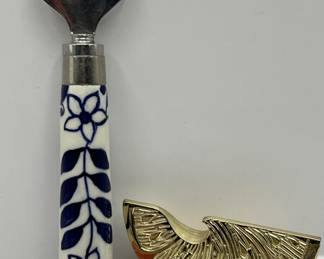 Lot 187 | Metal Citrus Wedge Bottle Opener Ceramic Blue &