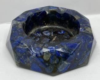 Lot 193 | Lapis in Resin Vintage Ashtray, As Found