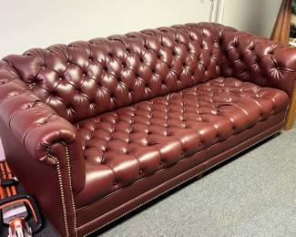 Lot 267 | Chesterfield Style Naugahyde Sofa