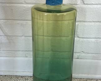Lot 58 | Flashed Blue Green Glass Vase Jar