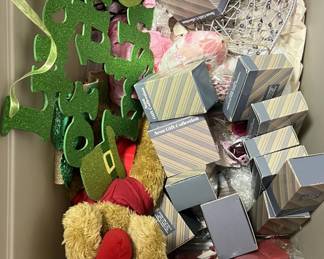 Lot 236 | Bin of Valentines, St Paddys Decor