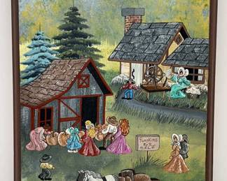 Lot 34 | Artist Signed Americana Painting on Wood Board