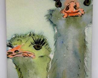 Lot 32 | Ostrich Tile As Found Corner Chip