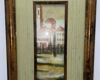 Lot 43 | Tuscan Villa Print in Glass