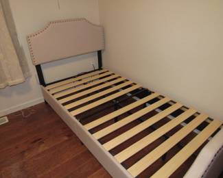 Twin bed platform with headboard and footboard