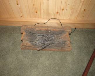Faux fireplace electric log- does not produce heat
