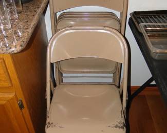 Metal folding chairs, we have four