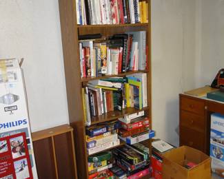 Books, on every level , every room, every place you see