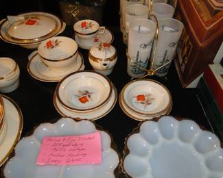 We have very wonderful pieces of vintage glass and barware too
