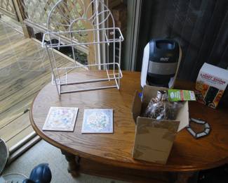 Nice solid oak coffee table, and some other great household items as well