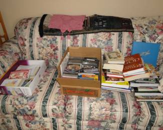 Books, and CD's and other items, such as books