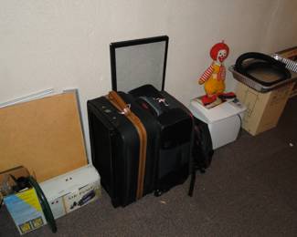 Ait pump, suitcases, and Ronald McDonald too