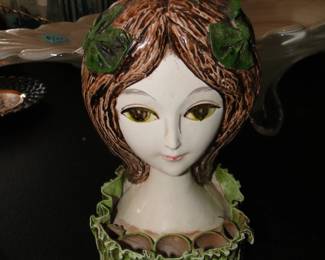 Woodglen fairy, head vase with flower holders