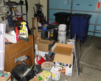 Lots of organization to be done in the garage