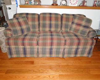 And we also have the matching couch to go with the plaid loveseat.  Again, clean and neat from a smoke free and pet free home.  Comfortable and sturdy