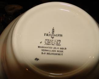 Triumph American Limoges, Vermillion Rose pattern
