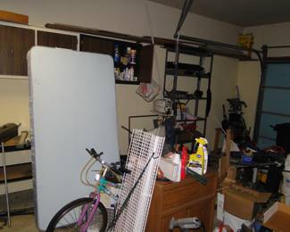 We will get to this in a minute, the garage is filled with items