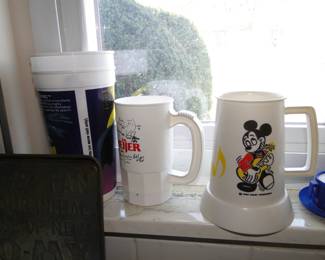 Mickey Mouse, and when you drink your drink all gone, you will see him smiling on the bottom of the cup