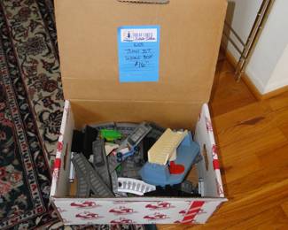 Box of train pieces, for the children