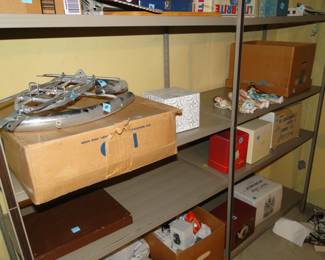 Vintage items in boxes