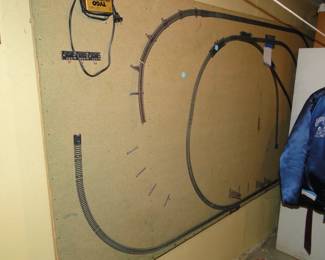 And we also have this large board with train tracks on it as well
