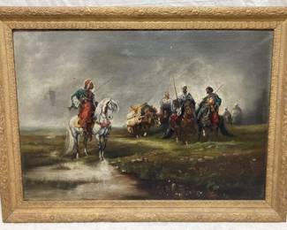 Soldiers on Horseback Oil on Canvas