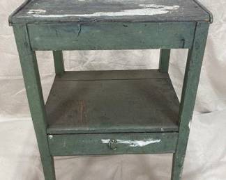 Southern Green Painted One Drawer Washstand 