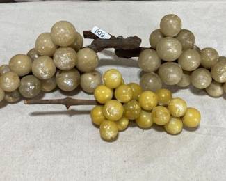 Oversized Alabaster Stone Grape Clusters