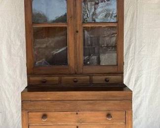 Georgia Yellow Pine Desk and Bookcase