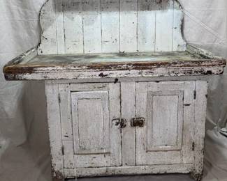 White Painted Country Dry Sink