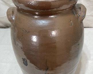 5-Gallon Albany Slip-Glazed Stoneware Churn