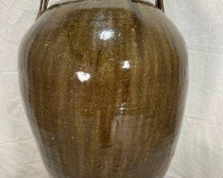 Southern Two-Handle Alkaline-Glazed Jug