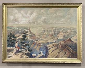 K. Moegerle Grand Canyon Landscape – Oil on Canvas