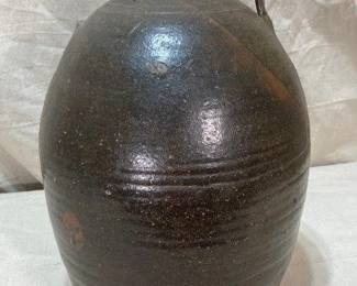 Large Southern Alkaline-Glazed Stoneware Jug