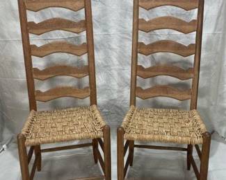 Pair of Hunter Southern Red Oak Hunter Family Chairs