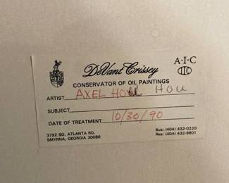 Axel Hou – "Boy on Cows Crossing River" – Oil on Canvas