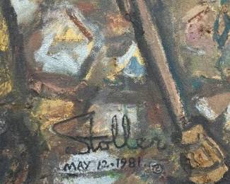 Oil on Canvas By Stephen Stoller Abstract 