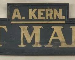 A. Kern Meat Market Wooden Sign 