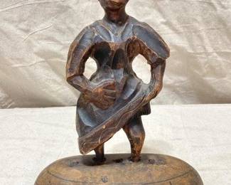 Folk Art Carved Woman Figure 
